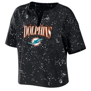 WEAR Black Miami Dolphins Crop Top